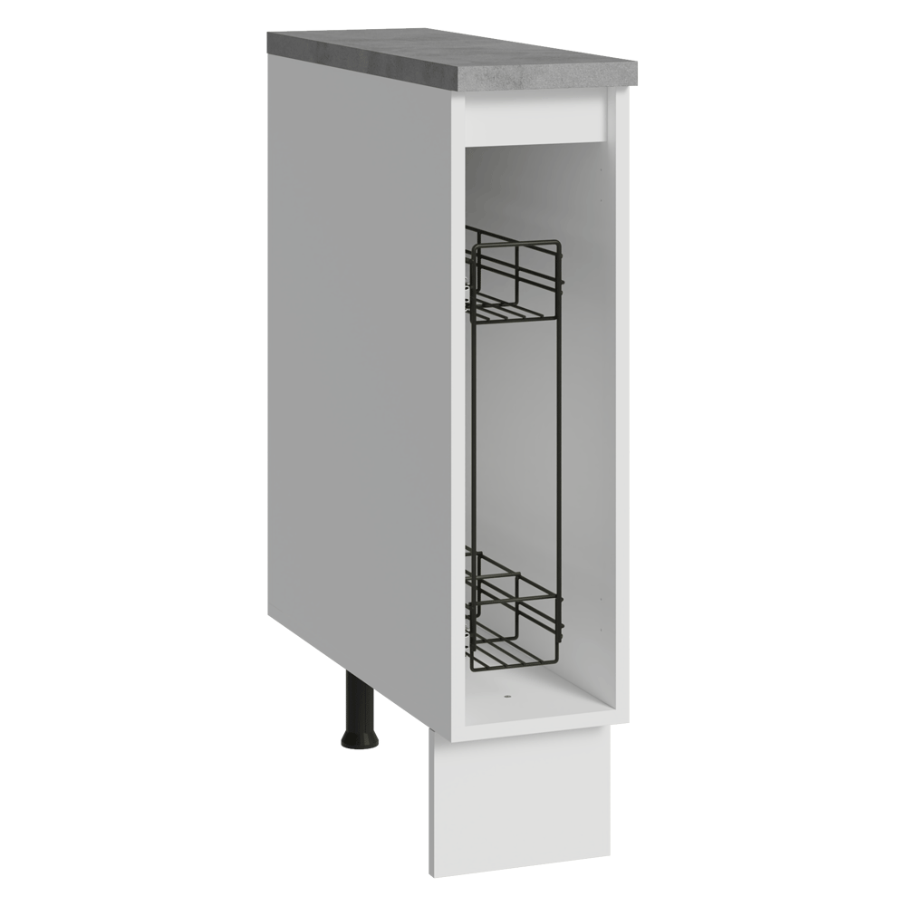 Bajo Mesada Especiero 20x60 cm 1 Puerta (Con Mesada) Blanco/Crema Vik Madesa