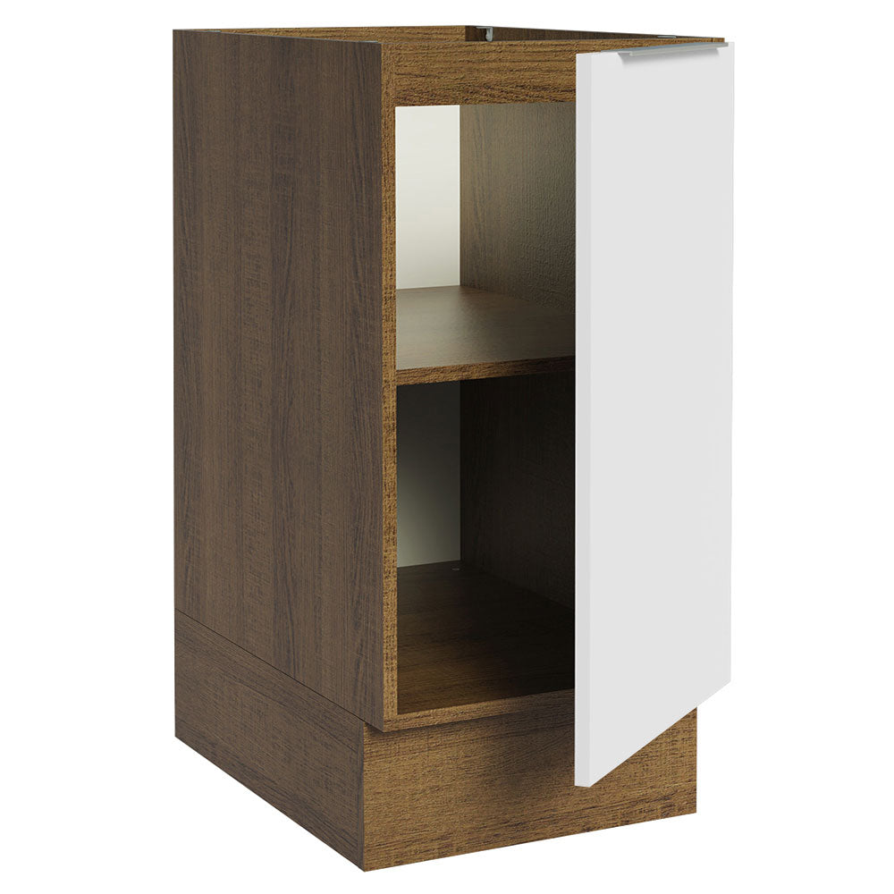 Bajo Mesada Cocina 35 x 60 cm 1 Puerta (Sin Mesada) Marrón/Blanco Stella Madesa