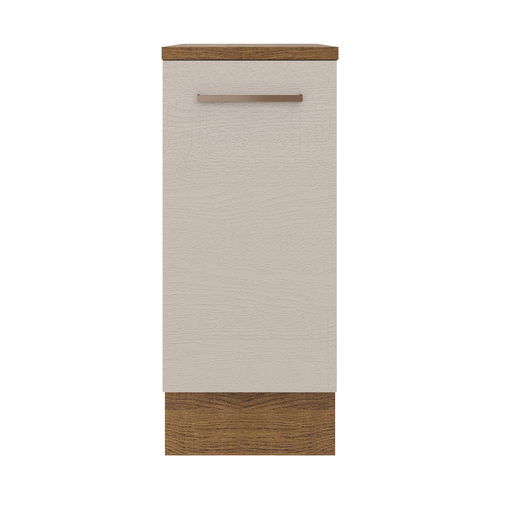 Bajo Mesada Cocina 35 x 60 cm 1 Puerta (Con Mesada) Marrón/Crema Agata Madesa