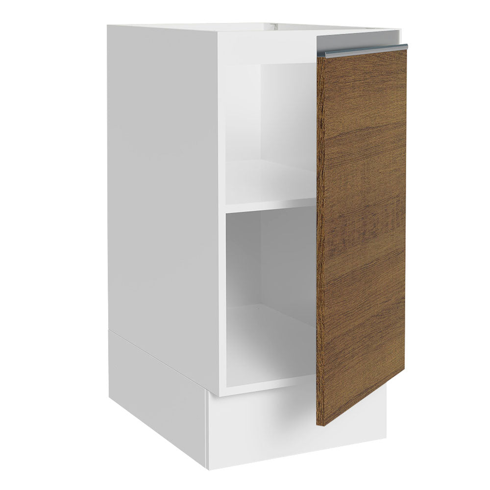Bajo Mesada Cocina 35 x 60 cm 1 Puerta (Sin Mesada) Blanco/Marrón Glamy Madesa