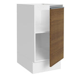 Bajo Mesada Cocina 35 x 60 cm 1 Puerta (Sin Mesada) Blanco/Marrón Glamy Madesa