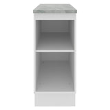 Bajo Mesada Madesa Glamy 35 x 60 cm 1 Puerta (Con Mesada) Blanco/Marrón
