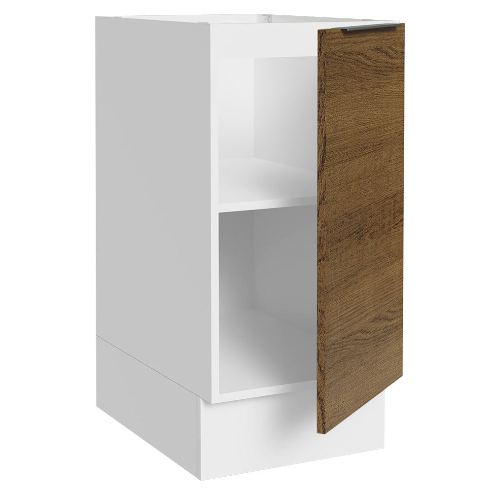 Bajo Mesada Cocina 35 x 60 cm 1 Puerta (Sin Mesada) Blanco/Marrón Stella Madesa
