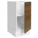 Bajo Mesada Cocina 35 x 60 cm 1 Puerta (Sin Mesada) Blanco/Marrón Stella Madesa