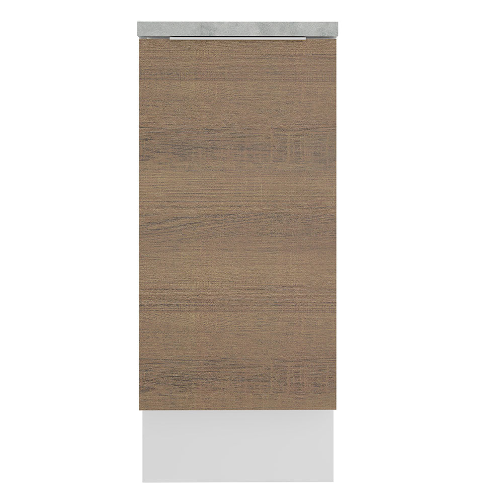 Bajo Mesada Cocina 35 x 60 cm 1 Puerta (Con Mesada) Blanco/Marrón Stella Madesa