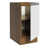 Bajo Mesada Cocina 40 x 60 cm 1 Puerta (Sin Mesada) Marrón/Blanco Glamy Madesa