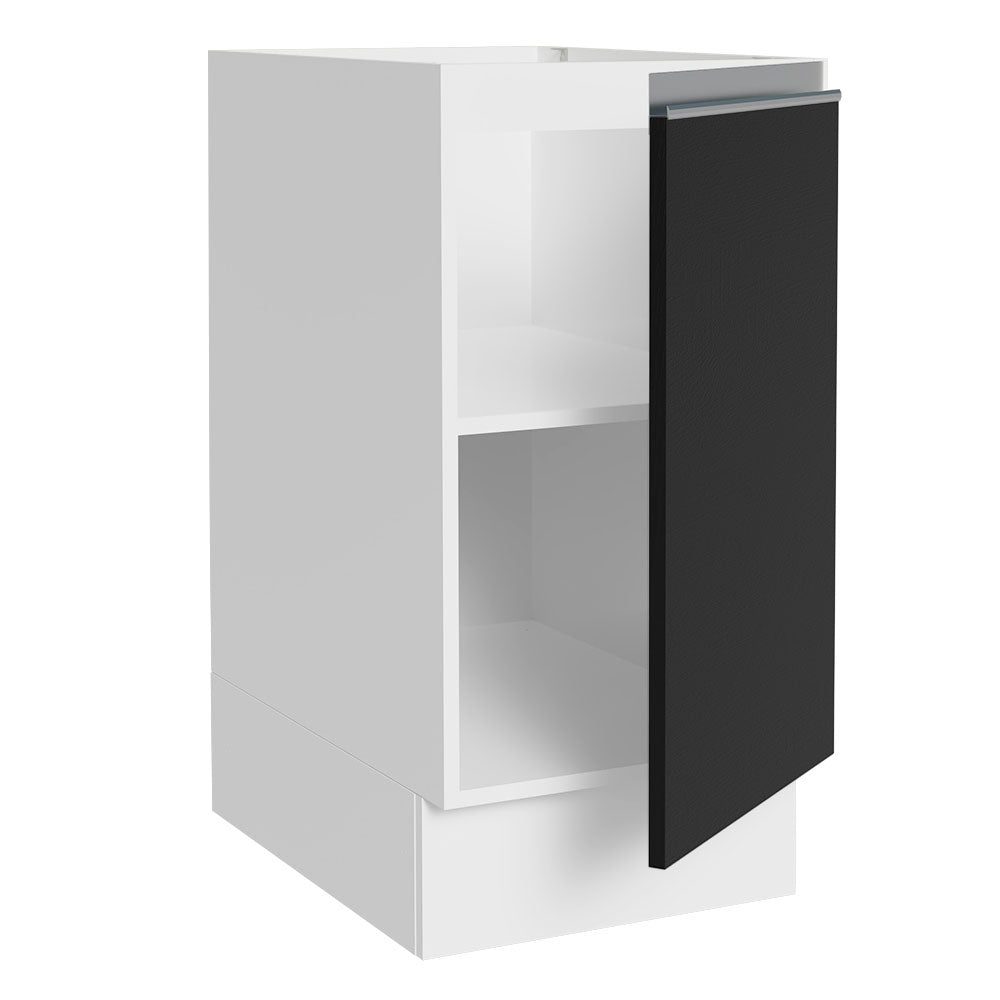 Bajo Mesada Cocina 40 x 60 cm 1 Puerta (Sin Mesada) Blanco/Negro Glamy Madesa