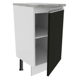 Bajo Mesada 40 cm x 60 cm, Sin cajones 1 Puerta Glamy Blanco/Negro