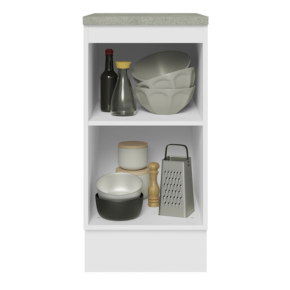 Bajo Mesada 40 cm x 60 cm, 1 Puerta Lux Blanco/Negro