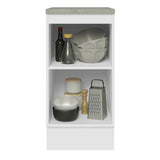Bajo Mesada 40 cm x 60 cm, 1 Puerta Lux Blanco/Negro