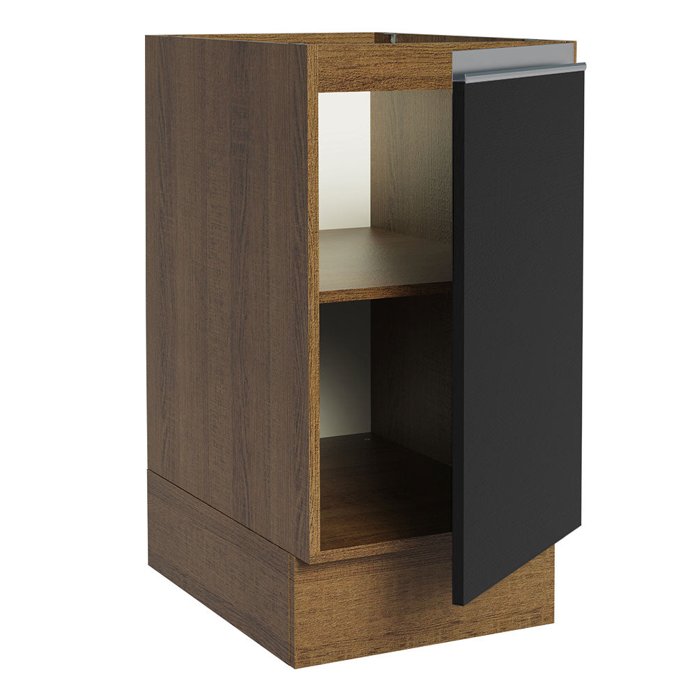Bajo Mesada Cocina 40 x 60 cm 1 Puerta (Sin Mesada) Marrón/Negro Glamy Madesa