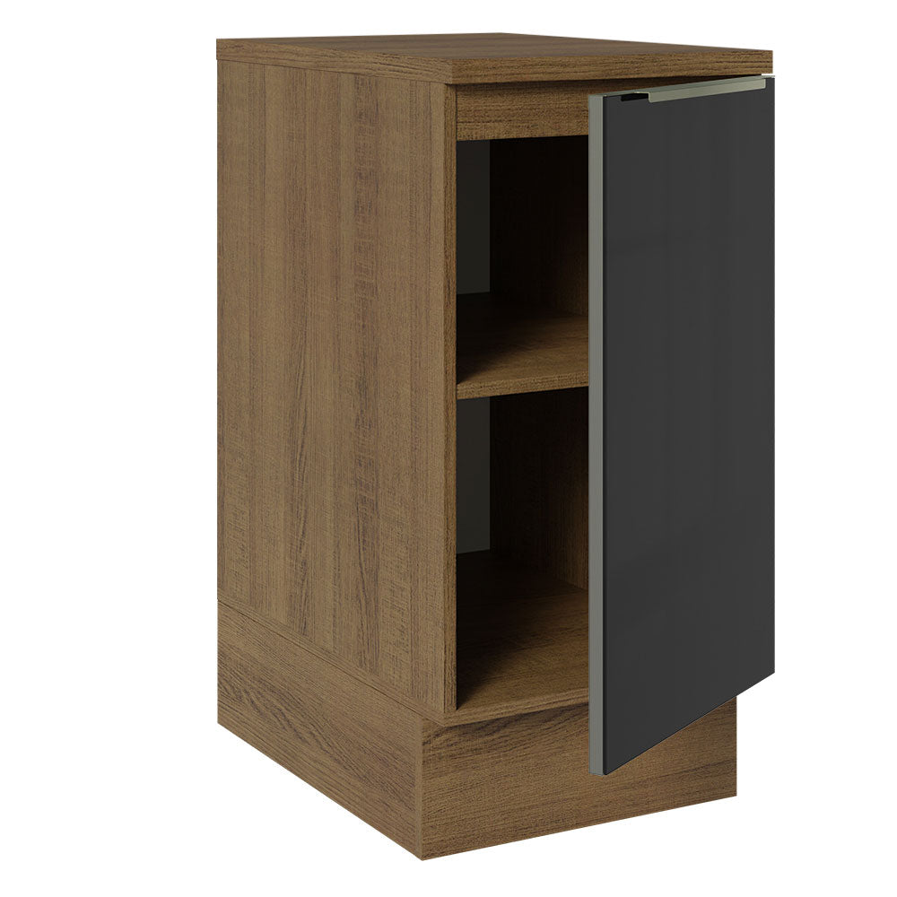 Bajo Mesada 40 cm x 60 cm, 1 Puerta Lux Marrón/Negro