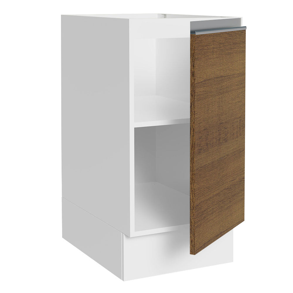Bajo Mesada Cocina 40 x 60 cm 1 Puerta (Sin Mesada) Blanco/Marrón Glamy Madesa