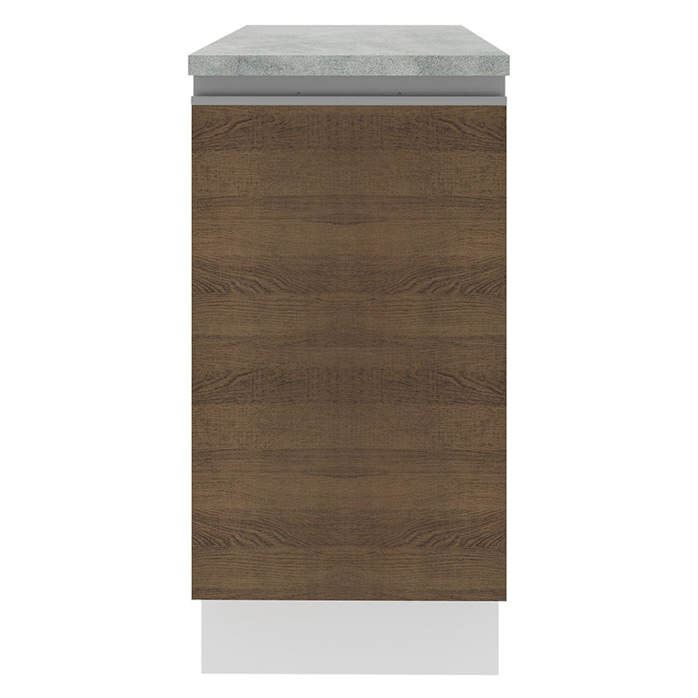Bajo Mesada 40 cm x 60 cm,1 Puerta Glamy Blanco/Marrón