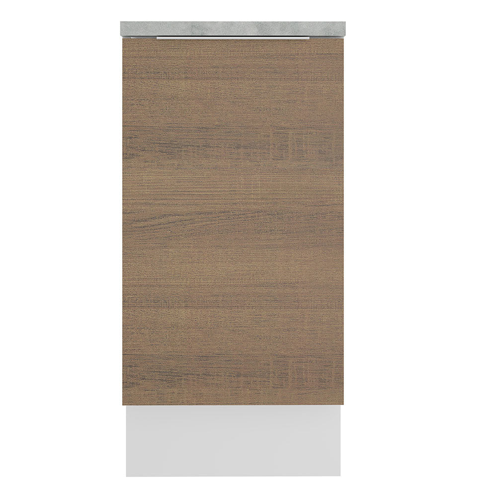 Bajo Mesada Cocina 40 x 60 cm 1 Puerta (Con Mesada) Blanco/Marrón Stella Madesa