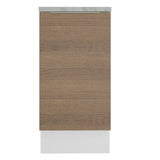 Bajo Mesada Cocina 40 x 60 cm 1 Puerta (Con Mesada) Blanco/Marrón Stella Madesa