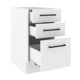 Bajo Mesada 40 x 60 cm 3 Cajones (Sin Mesada) Agata Blanco