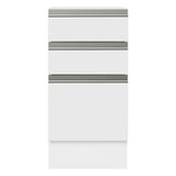 Bajo Mesada 40 x 60 cm, 3 Cajones (Sin Mesada) Glamy Blanco