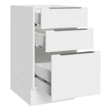 Bajo Mesada Cocina 40 x 60 cm 3 Cajones (Sin Mesada) Blanco Stella Madesa
