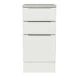 Bajo Mesada Cocina 40 x 60 cm 3 Cajones (Con Mesada) Blanco Stella Madesa