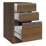 Bajo Mesada Cocina 40 x 60 cm 3 Cajones (Sin Mesada) Marrón Glamy Madesa