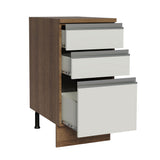 Bajo Mesada Madesa Glamy 40 x 60 cm 3 Cajones (Con Mesada) Marrón/Blanco