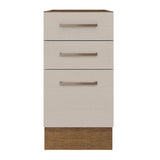 Bajo Mesada Cocina 40 x 60 cm 3 Cajones (Sin Mesada) Marrón/Crema Agata Madesa