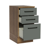 Bajo Mesada Cocina 40 x 60 cm 3 Cajones (Con Mesada) Marrón/Gris Agata Madesa