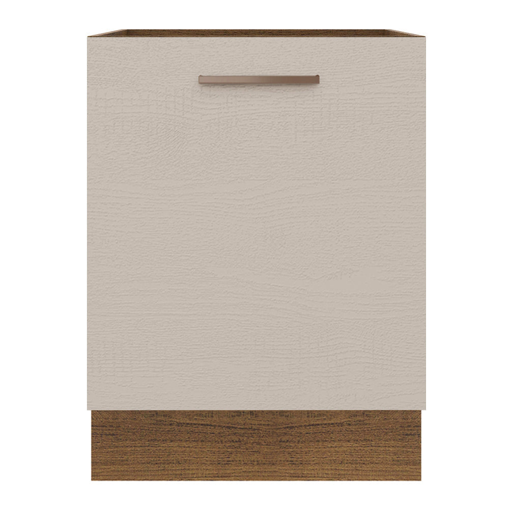 Bajo Mesada Cocina 60 x 60 cm 1 Puerta (Sin Mesada) Marrón/Crema Agata Madesa