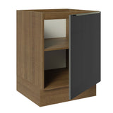 Bajo Mesada 60 cm x 60 cm, 1 Puerta Lux Marrón/Negro