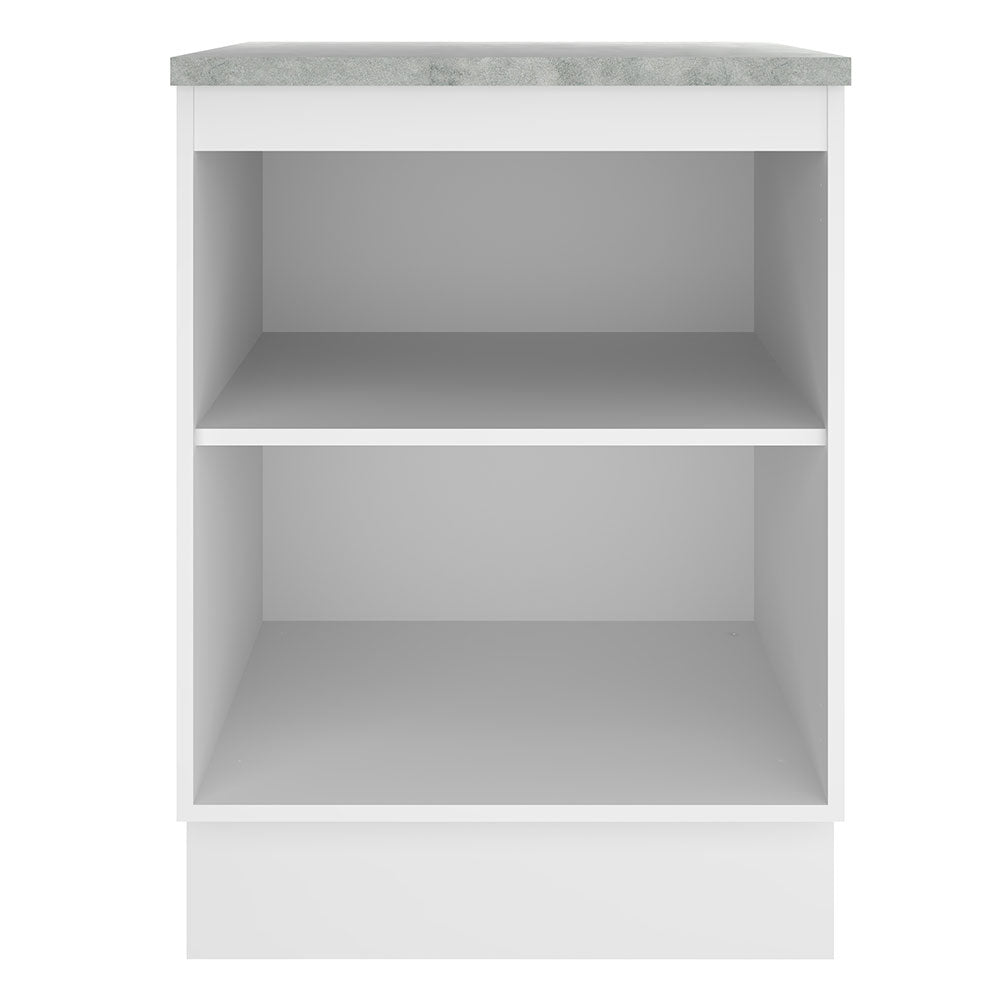 Bajo Mesada Madesa Glamy 60 x 60 cm 1 Puerta (Con Mesada) Blanco/Marrón