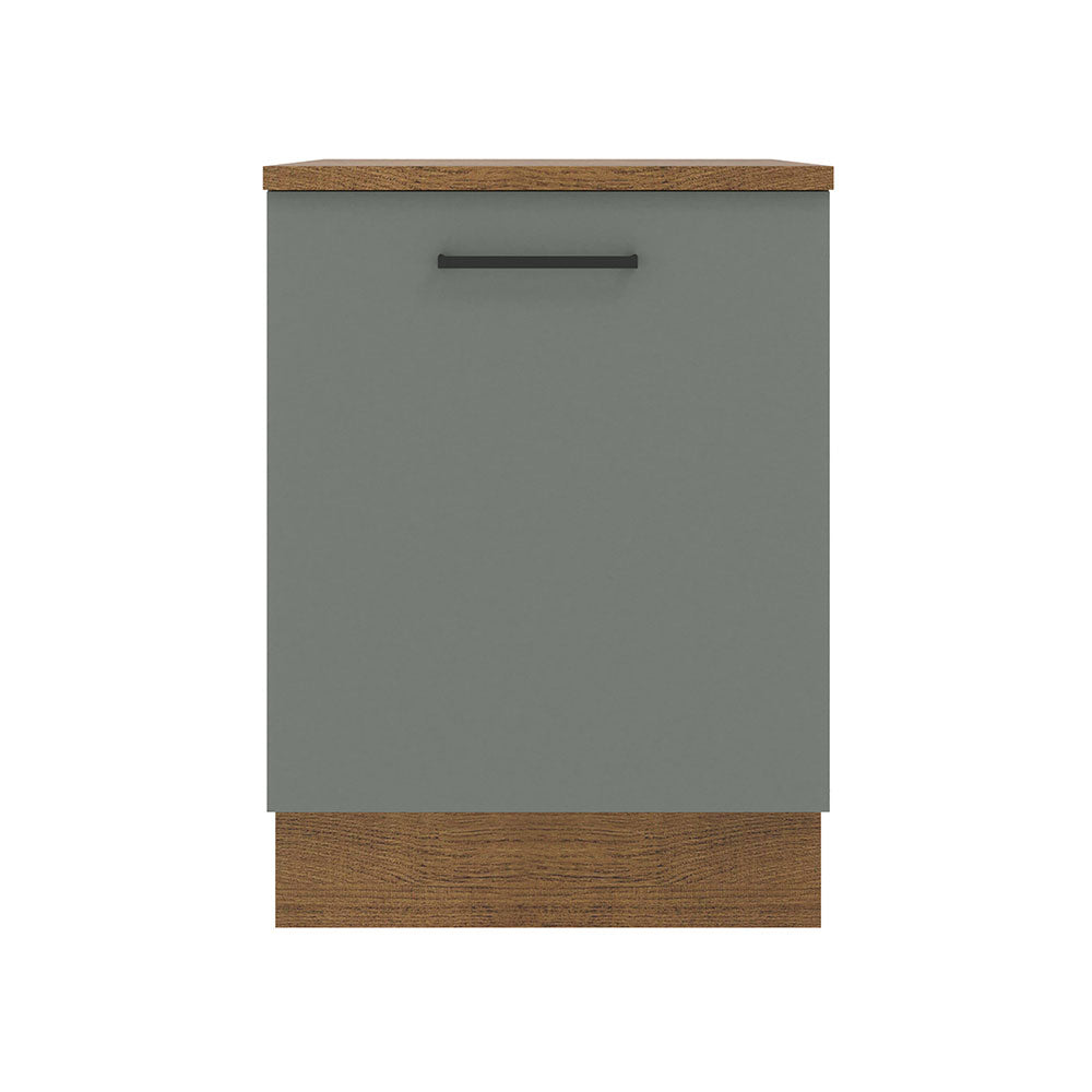 Bajo Mesada Cocina 60 x 60 cm 1 Puerta (Con Mesada) Marrón/Gris Agata Madesa