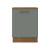 Bajo Mesada Cocina 60 x 60 cm 1 Puerta (Con Mesada) Marrón/Gris Agata Madesa