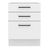 Bajo Mesada Cocina 60 x 60 cm 3 Cajones (Sin Mesada) Blanco Agata Madesa