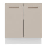 Bajo Mesada Cocina 70 x 60 cm 2 Puertas (Sin Mesada) Blanco/Crema Agata Madesa