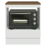 Bajo Mesada para Horno/Microondas 70 x 60 cm 1 Cajón mesada Marrón/Blanco Madesa