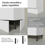 Bajo Mesada Esquinero 102 x 64 cm 1 Puerta (Con Mesada) Blanco Agata Madesa