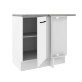 Bajo Mesada Esquinera 102cm x 64 cm (Con Mesada) Agata Blanco