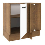 Bajo Mesada Cocina Esquinera 1 Puerta 60 cm Profundidad (Sin Mesada) Marrón/Blanco Agata Madesa