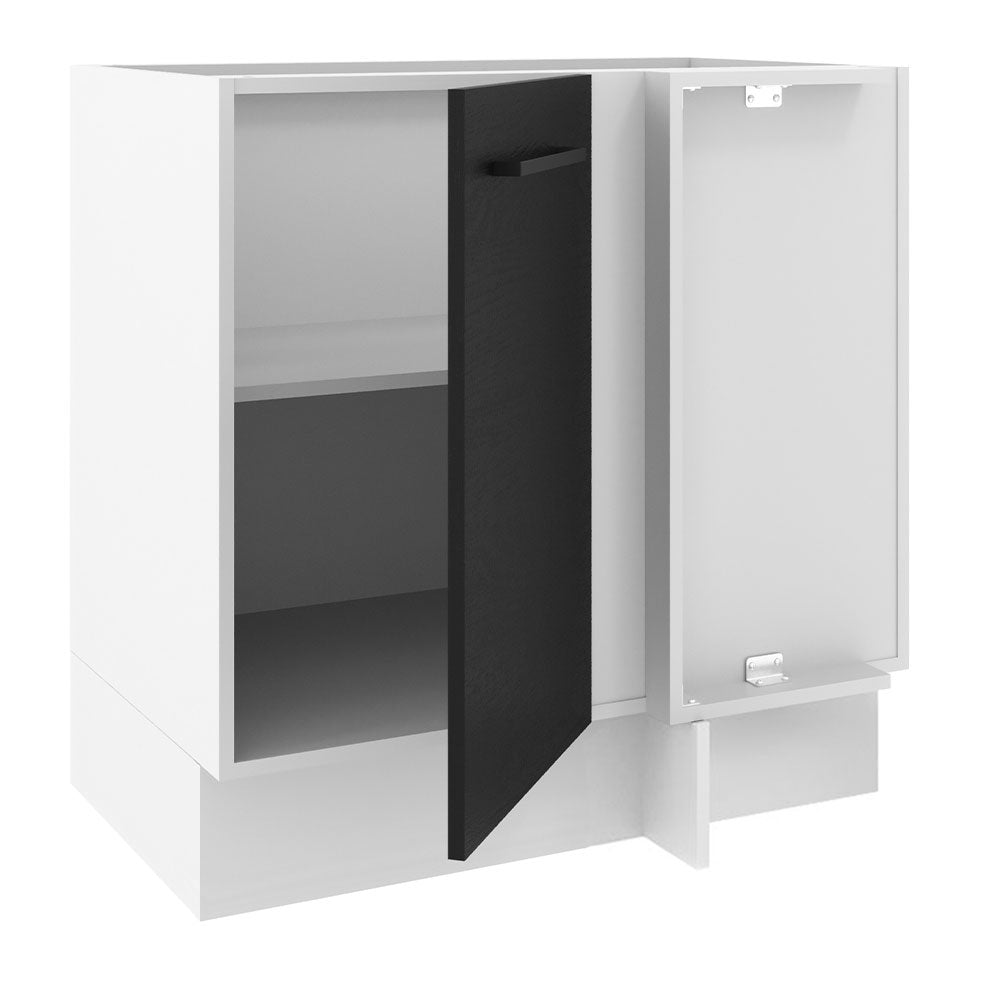 Bajo Mesada Cocina Esquinera 1 Puerta 60 cm Profundidad (Sin Mesada) Blanco/Negro Agata Madesa