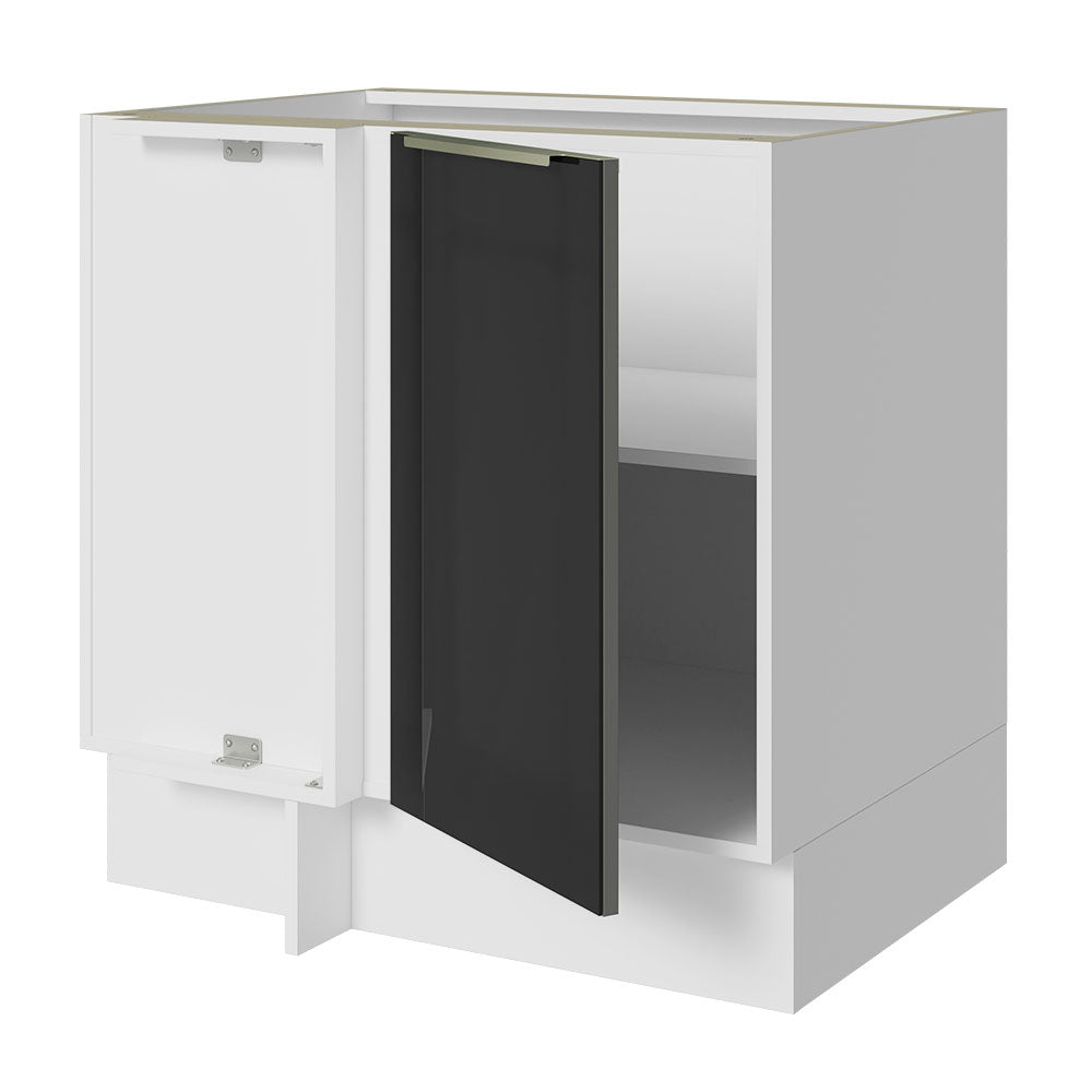 Bajo Mesada 80 cm x 60 cm, 1 Puerta Lux Blanco/Negro