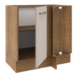 Bajo Mesada Cocina Esquinera 1 Puerta 60 cm Profundidad (Sin Mesada) Marrón/Crema Agata Madesa