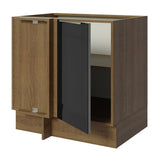 Bajo Mesada 80 cm x 60 cm, Sin cajones 1 Puerta Lux Marrón/Negro