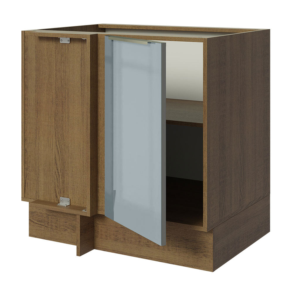 Bajo Mesada 80 cm x 60 cm, Sin cajones 1 Puerta Lux Marrón/Gris