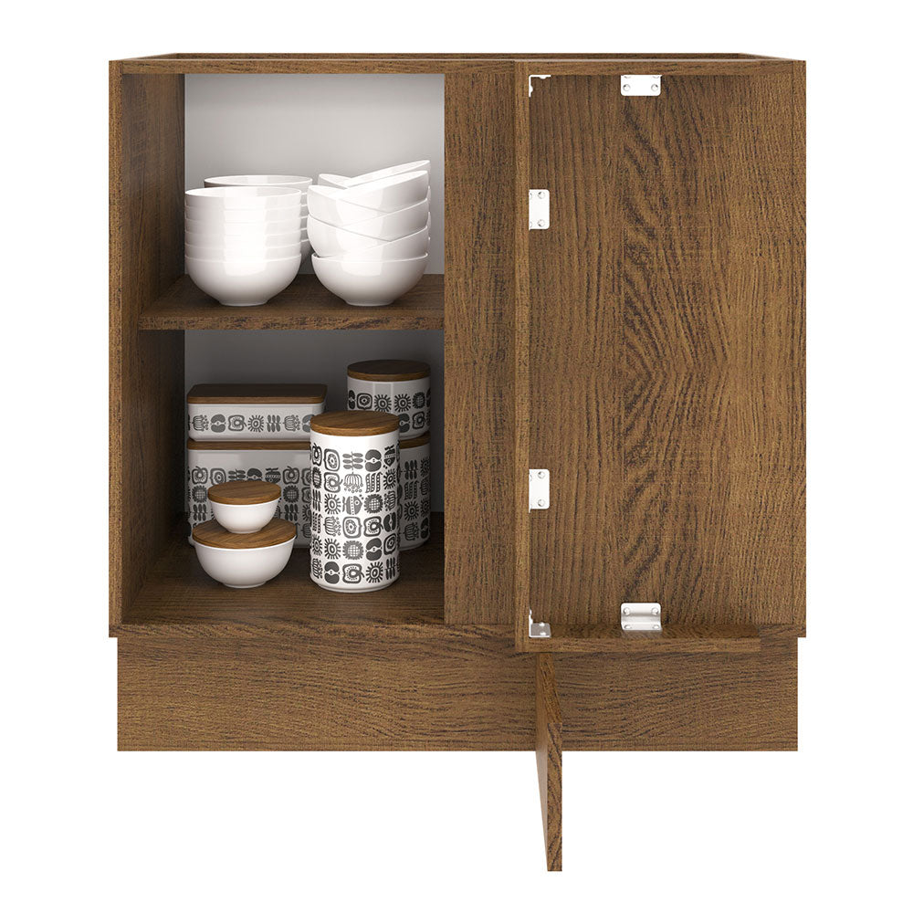 Bajo Mesada Cocina Esquinera 1 Puerta 60 cm Profundidad (Sin Mesada) Marrón/Gris Agata Madesa