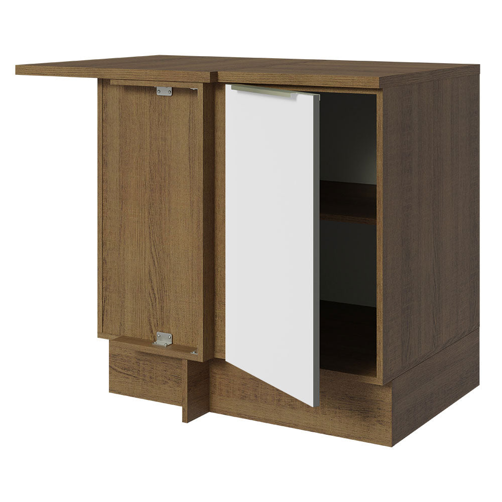 Bajo Mesada 102 cm x 64 cm, Sin cajones 1 Puerta Lux Marrón/Blanco