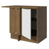 Bajo Mesada 102 cm x 64 cm, Sin cajones 1 Puerta Lux Marrón/Blanco