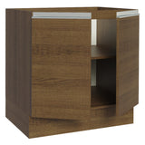 Bajo Mesada 80 cm x 60 cm, 2 Puertas Glamy Marrón