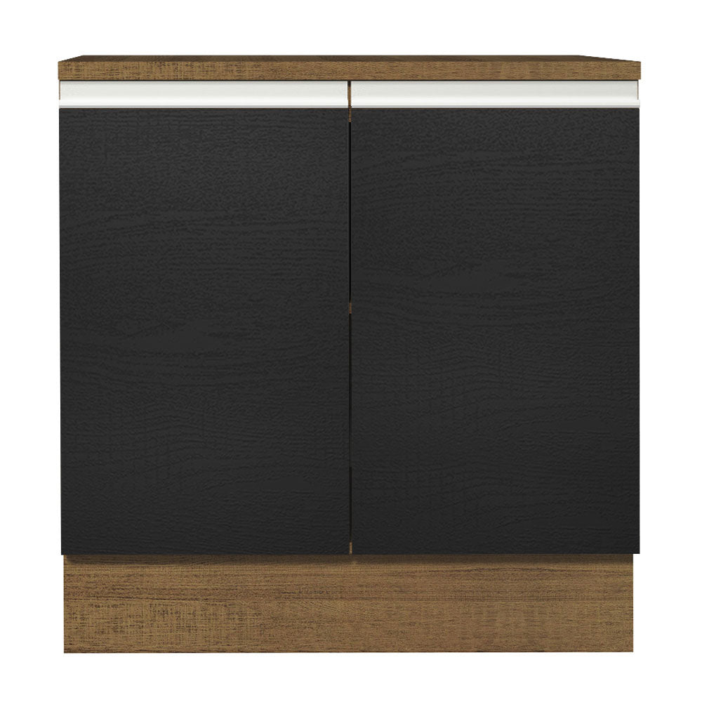 Bajo Mesada Madesa Glamy 80 x 60 cm 2 Puertas (Con Mesada) Marrón/Negro