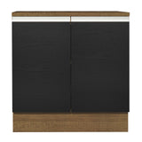 Bajo Mesada Madesa Glamy 80 x 60 cm 2 Puertas (Con Mesada) Marrón/Negro